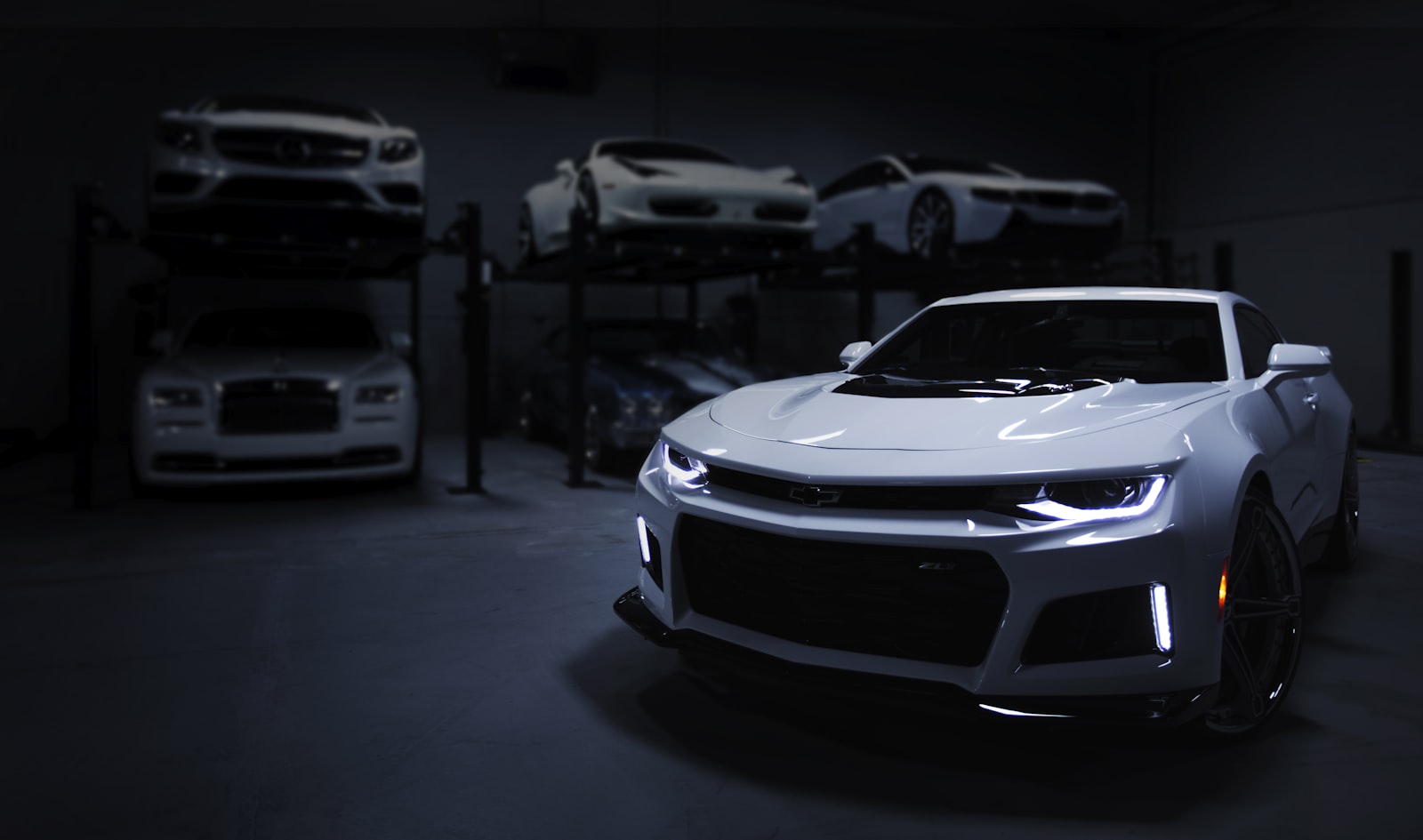 Luxury car on road